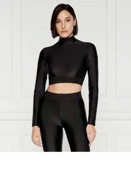 Just Cavalli Blúz | Cropped Fit fekete