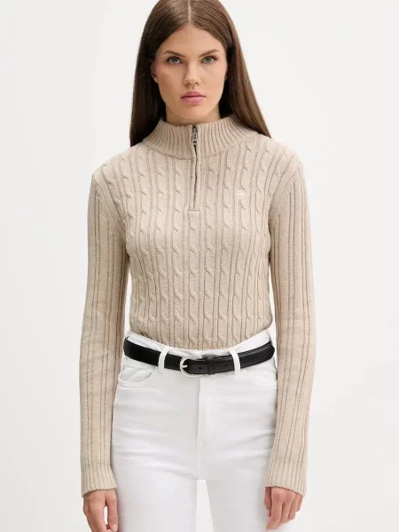 Пуловер Guess Jeans бежово