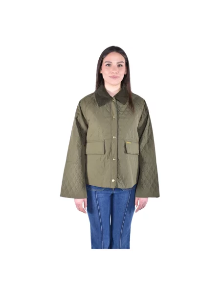 Barbour Kurtki Kobieta XS Kurtka Pikowana Kirby zielony