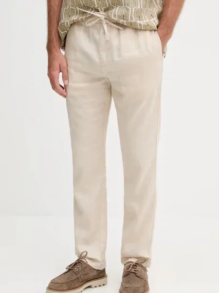 Lanene hlače Frescobol Carioca bež