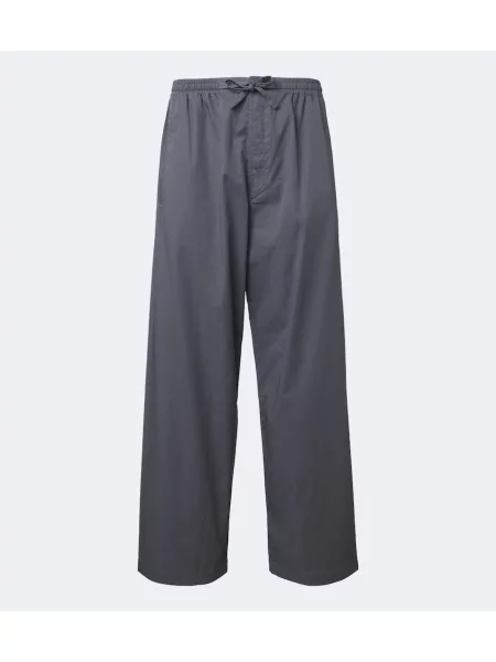 Pantaloni Lemaire din țesătură twill albastru