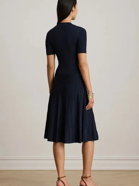 Lauren Ralph Lauren obleka z viskozo modra