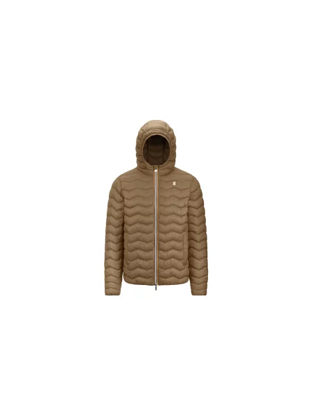 K-Way Jack Quilted Warm Brown Corda Mężczyźni Kurtki K-WAY Size: M brązowy