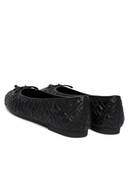 Tommy Hilfiger Baleríny Th Quilted Ballerina čierna