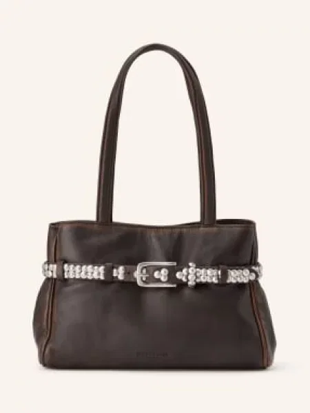 Liebeskind Kabelka Nori S Cvočky tmavě hnědá