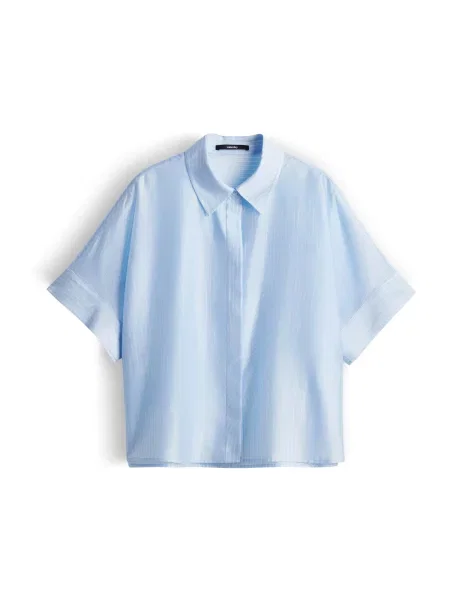 Someday Bluză Zulin albastru pastel alb