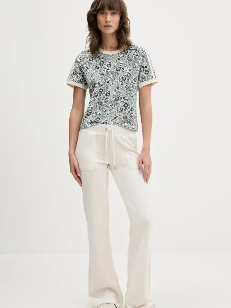 Juicy Couture spodnie dresowe melanżowe beżowy