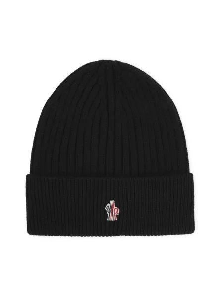 Czapka Moncler wełniana czarna