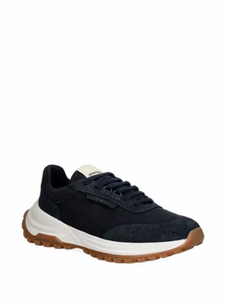 Sneakers Emporio Armani σουέντ μαύρο