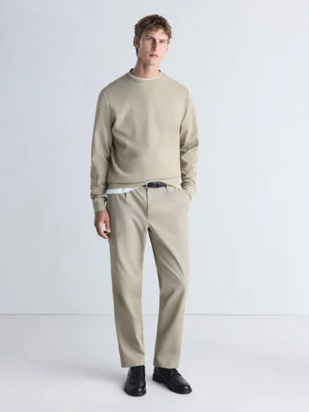 Bluza regular fit Thermolite® jasny / pastelowy Mężczyzna S MANGO MAN szary