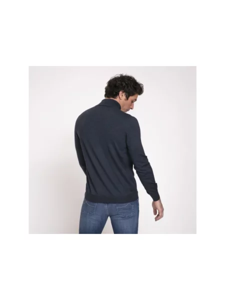 Dzianinowy sweter Gran Sasso niebieski