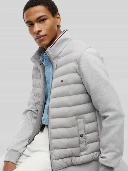 Kardigan rozpinany o kroju regular fit z pikowaną wstawką z mieszanki bawełny Tommy Hilfiger