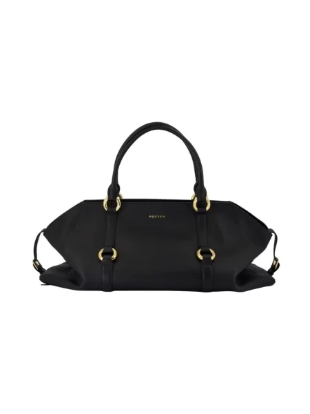 Torba Alexander Mcqueen skórzana czarna