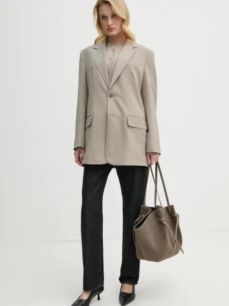 Шерстяной легкий кардиган Filippa K серый