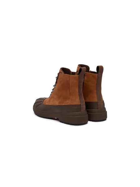 Gležnjače Tommy Hilfiger Outdoor Rubber Lth Boot Wpm smeđa