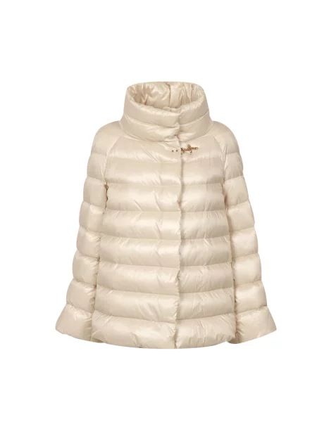 Kurtka puchowa Fay na rzep szara