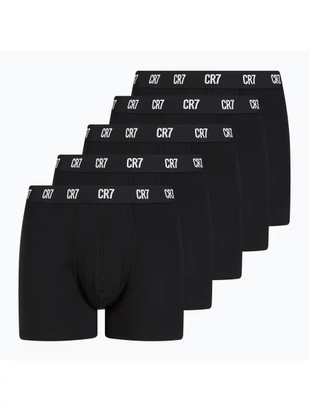 Boxerky Basic Trunk 5 párů black/white bílé