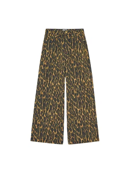 Baggy jeans Ganni z nadrukiem