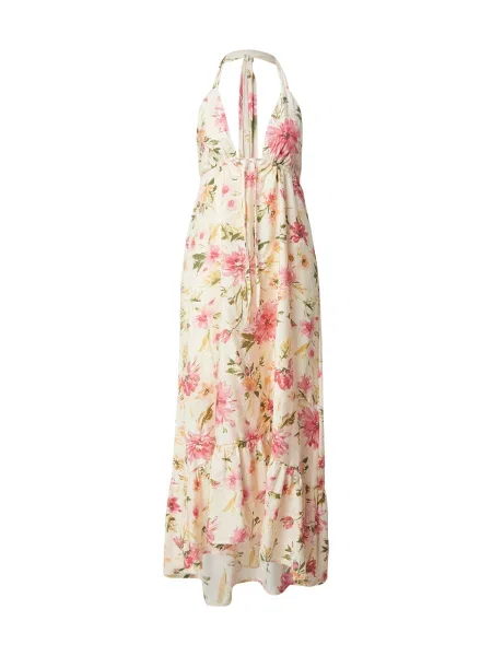 ONLY Rochie de vară ONLFLOWER oliv / portocaliu caisă / roșu deschis / lână alb