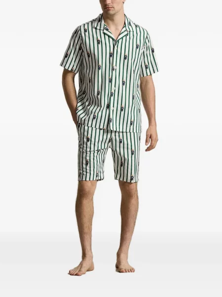 Gulerat pulover Polo Ralph Lauren cu autograf alergare verde