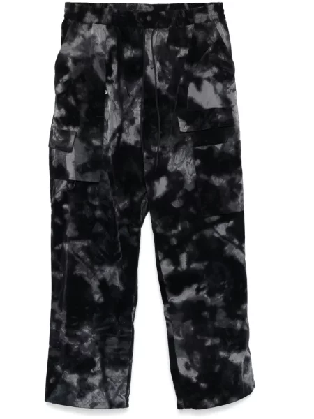 Pantaloni Y-3 cu imagine cu imprimeu abstract negru