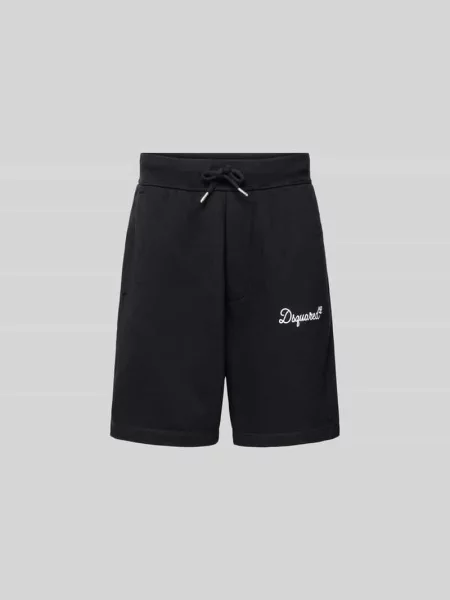 Szorty dresowe z czystej Dsquared2 czarne