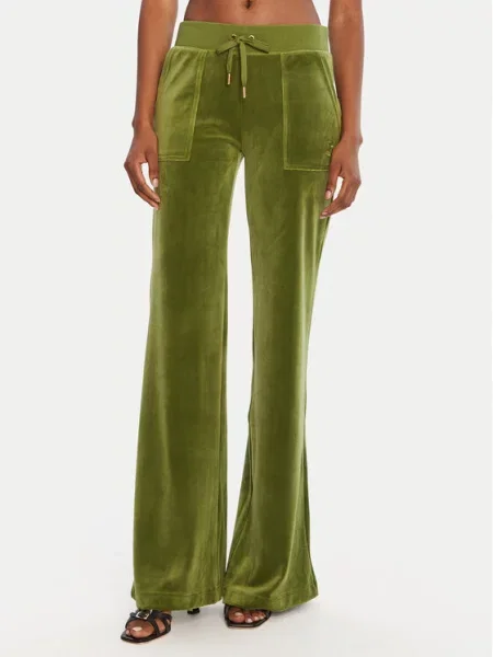 Juicy Couture Spodnji del trenirke Layla zelena