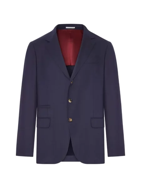 Sacou Brunello Cucinelli de lână albastru