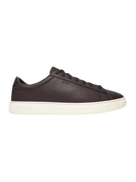 Sneakersy Boss skórzane brązowe