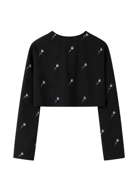 Cămașă Rier cu model floral negru