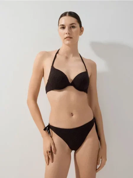 Reserved Верх пляжного купальника темно коричневий