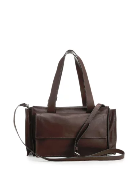 Geantă shopper Miu Miu din piele maro