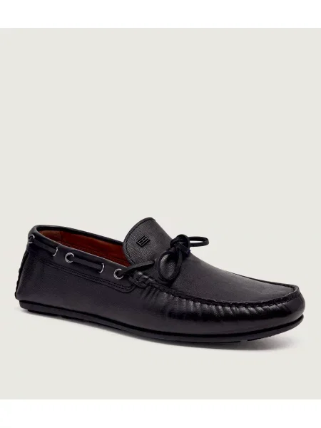 Tommy Hilfiger De piele mocasini negru