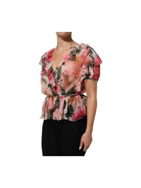 Bluzka Dolce And Gabbana z dekoltem w serek