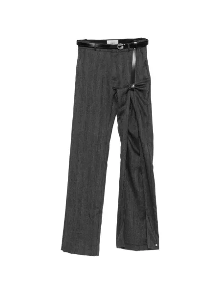 Pantaloni Coperni de lână cu model herringbone gri