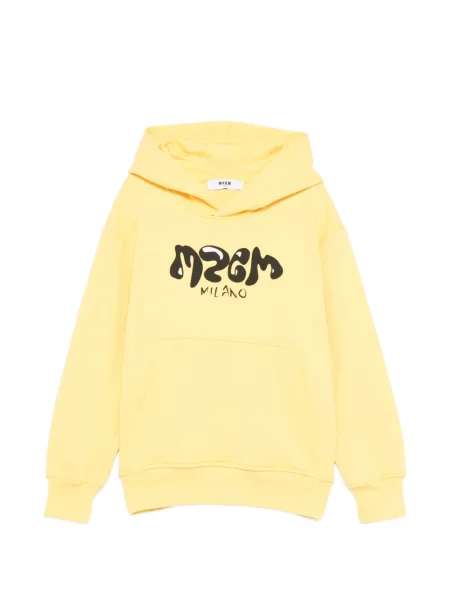 Bluza z kapturem dziecięca Msgm żółta