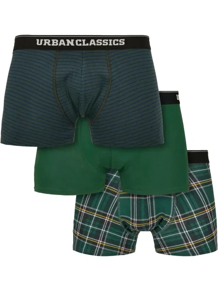 Boksarice Urban Classics s karirastim vzorcem zelena