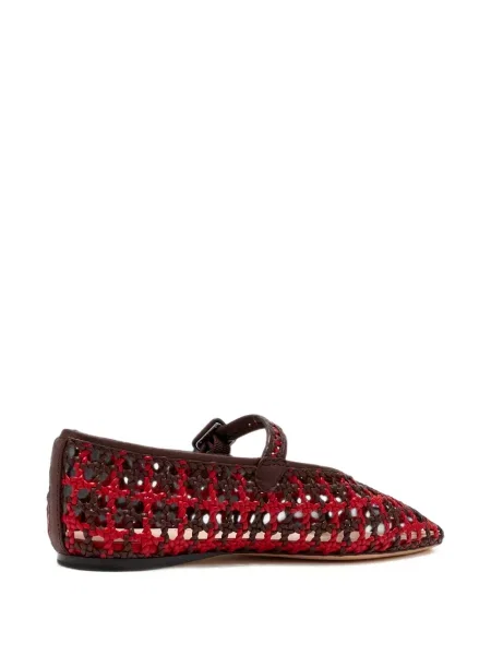 Balerini Loeffler Randall din piele roșu