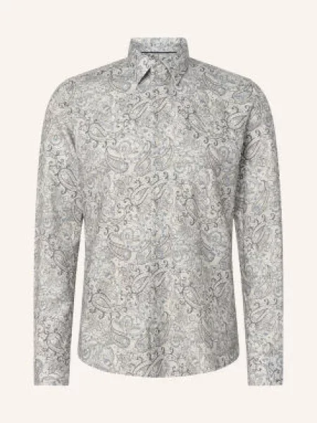Joop! Košile Pio Slim Fit černošedá / režná šedá