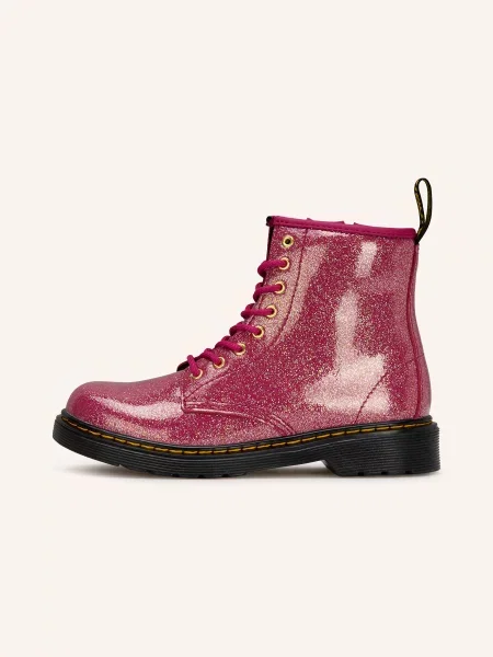 Šněrovací kotníkové boty Dr. Martens růžové