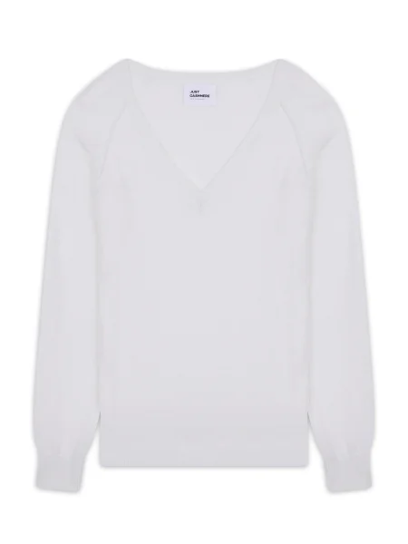 JUST CASHMERE Svetr Phoebe offwhite