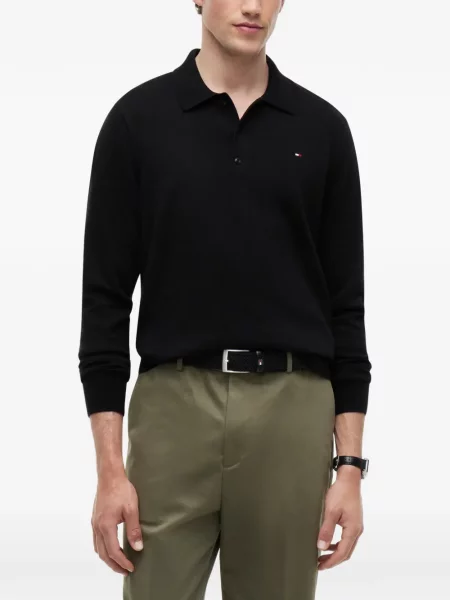 Μακρύς polo Tommy Hilfiger με κέντημα μαύρο