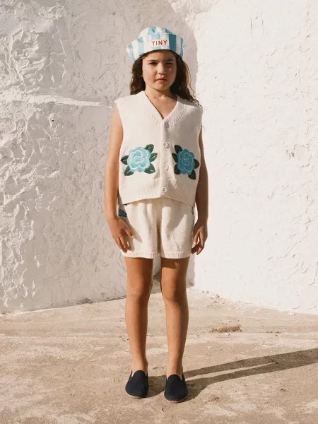 Tinycottons Дитяча жилетка FLOWERS KNITTED VEST