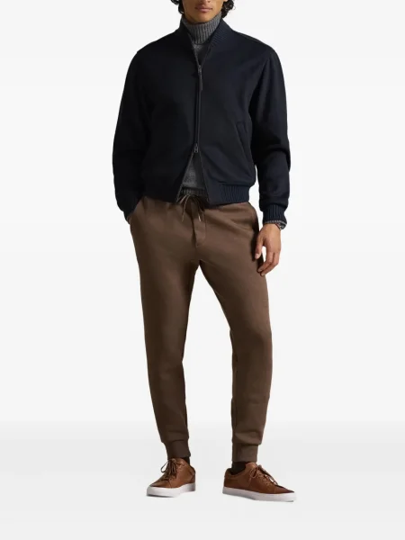 Dlouhá pruhovaná s límcem kšiltovka Polo Ralph Lauren modrá