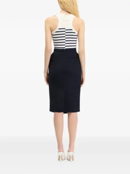 Top Jean Paul Gaultier asimetric alb