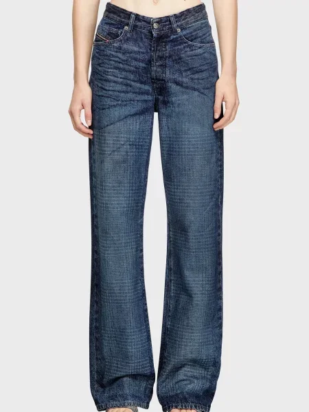 Картаті джинси Diesel сині