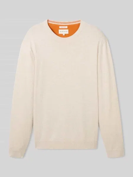 Sweter z czystej bawełny o kroju regular fit Tom Tailor biały
