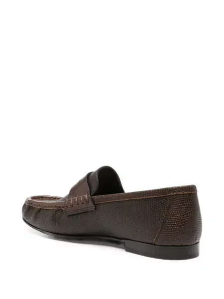 Δερμάτινα loafers Brunello Cucinelli καφέ