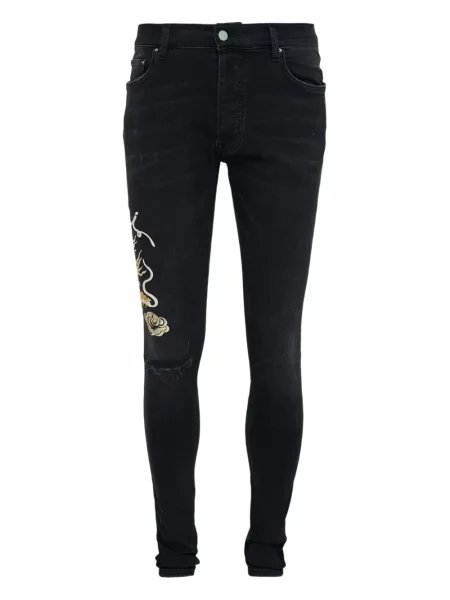 Blugi Amiri cu broderie negru