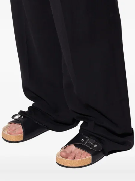 Sneakerși Balenciaga din piele cu cataramă negru